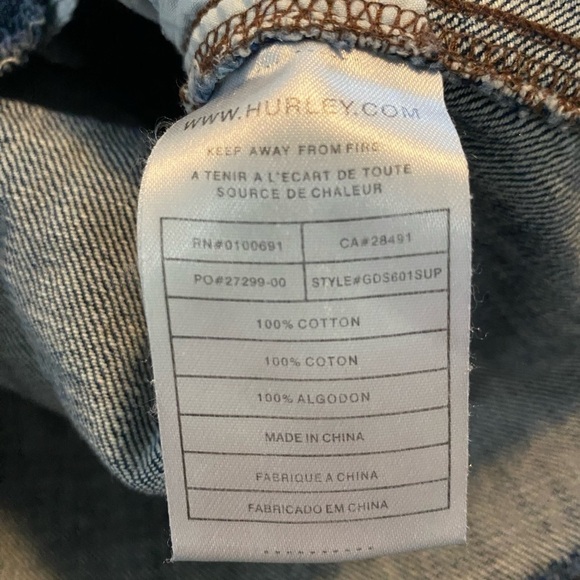 Size 3 Hurley denim skirt​​​​​ - Picture 3 of 6